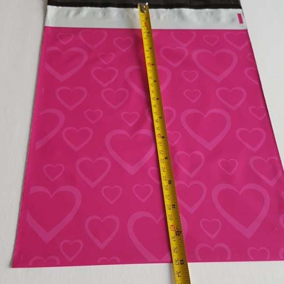 25 pcs Pink Heart Poly Mailers 10"x13" inches - Picture 6 of 7